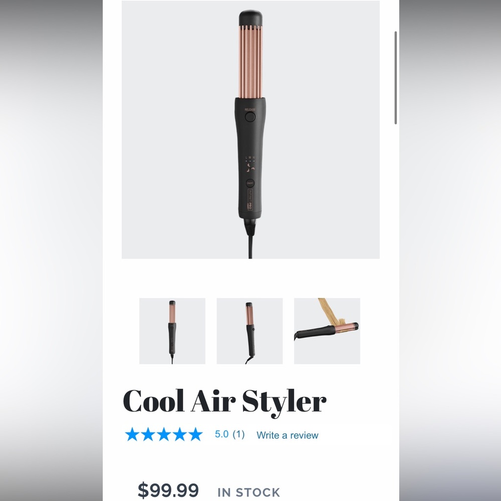 InfinitiPRO By Conair 2-in-1 Cool Air Styler (rose gold)